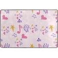 thumbnail image 4 of SKYSONIC 72x48in Cartoon Cute Doodles Music Area Rug, Non-Slip Floor Carpet for Indoor Living Dining Room and Bedroom Area, 4 of 7