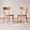 Natural Wood, variant on Solid Oak Dining Chairs Set of 2, Vintage Wooden Side Chairs for Farmhouse Kitchen or Restaurant