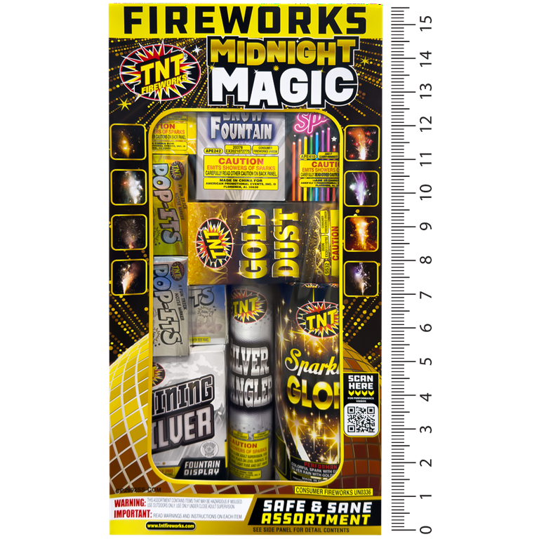 Midnight Magic, TNT Fireworks, Ground Based Sparkling Fountain