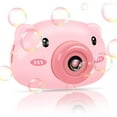 thumbnail image 1 of Burbujas para niños – Máquina de burbujas para niños pequeños, niñas, niños, regalos de fiesta en interiores y exteriores – Cámara automática de burbujas con luces y música (cámara de burbujas de cerdo) ER Rojo Verde, 1 of 5