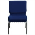 thumbnail image 2 of Bowery Hill Church Stacking Guest Chair in Navy Blue, 2 of 4