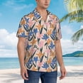 thumbnail image 5 of Daiia Lilies Flowers Hawaiian Shirt for Men Gentle Cotton Regular Short Sleeve Casual-Large, 5 of 9