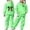 Z02-Green, variant on MUXiin Girls Sweatsuit Size 6 Graphic Print Crew Neck Long Sleeve Warm Hoodie Pullover Tops Sweatsuit Pants Trendy,Green,8-9 Years