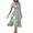 Army Green, variant on Women's Summer Ruffle Puff Sleeve Dress Short Sleeve V Neck High Waist Casual Loose Striped Midi Dresses Army Green XL