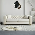 thumbnail image 3 of 86"W Luxury Modern Tufted Sofa with 2 Toss Pillows, Upholstered 3-Seater Couch for Living Room or Bedroom, Comfortable and Stylish Seating for Home or Apartment Use (Beige), 3 of 8