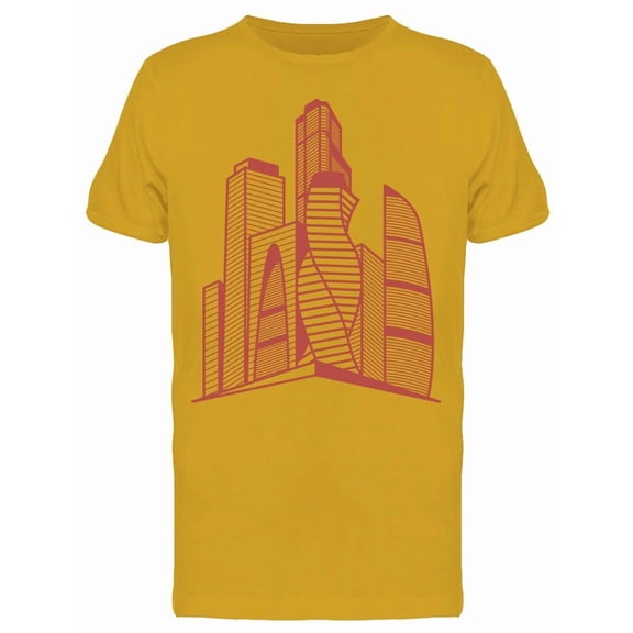 Moskow City Line Art T-Shirt Men -Image by Shutterstock, Male x-Large