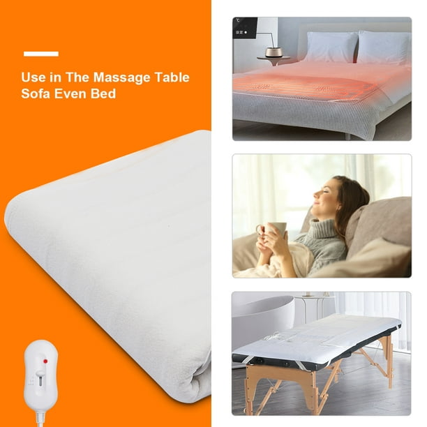 Costway Massage Table Bed Warmer Heating Pad w/5 Heat Settings & Digital  Timer 72''x30'' 