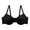 Black, variant on Bigersell T-Shirt Bras for Women Seamless Front Closure Bras Women V-Neck Push up Bras No Underwire Comfortable Wireless Bra Buckle Closure Padded Bralettes Everyday Wire-Free Bras Black 40B