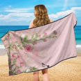 thumbnail image 4 of Garronmavis Pink Floral Butterfly Car Seat Towel Cover Stain Resistant Includes Storage Bag Stretchable Front Car Seat Protector for Most Cars SUV Trucks Sedan Van, 4 of 9