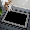 thumbnail image 4 of Rectangle Area Rug 2x3ft, Black Abstract Geometric Non-Shedding Washable Area Rug, Back Print Non Slip Low-Profile Rugs for Living Room, Bedroom Dining Room, 4 of 9
