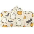 thumbnail image 5 of Yayeee Kids Hooded Towels Toddler Soft Absorbent Beach Bathing Wrap 50" x 23.5", Halloween Cute Ghosts, 5 of 5