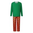 thumbnail image 2 of AIGUR Family Matching Christmas Pajamas Set Long Sleeve Tops with Dot Print Pants, 2 of 10