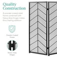 thumbnail image 5 of Best Choice Products 52x31in 3-Panel Iron Chevron Fireplace Screen, Spark Guard w/ Handles - Black, 5 of 7