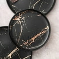 thumbnail image 4 of Stone Lain Zora Porcelain 4 Piece Salad Dinner Plate Set, Serving Dishes, Black & Gold, 4 of 7