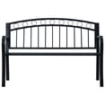 thumbnail image 3 of vidaXL Patio Bench 49.2" Black Steel, 3 of 9
