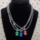 thumbnail image 3 of Kawaii Pacifiers Pendant Necklace For Women Y2k Jewelry Chunky Bead Chain--Pink-Product code 47122 Pink, 3 of 4