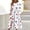Blue, variant on 250TH Anniversary Dress, Graceful Design of Red White and Blue, 4Th of July Dresses for Women, Loose Soft Women's Dresses, Independence Day Maxi Dress for Holiday Vacation Size: M
