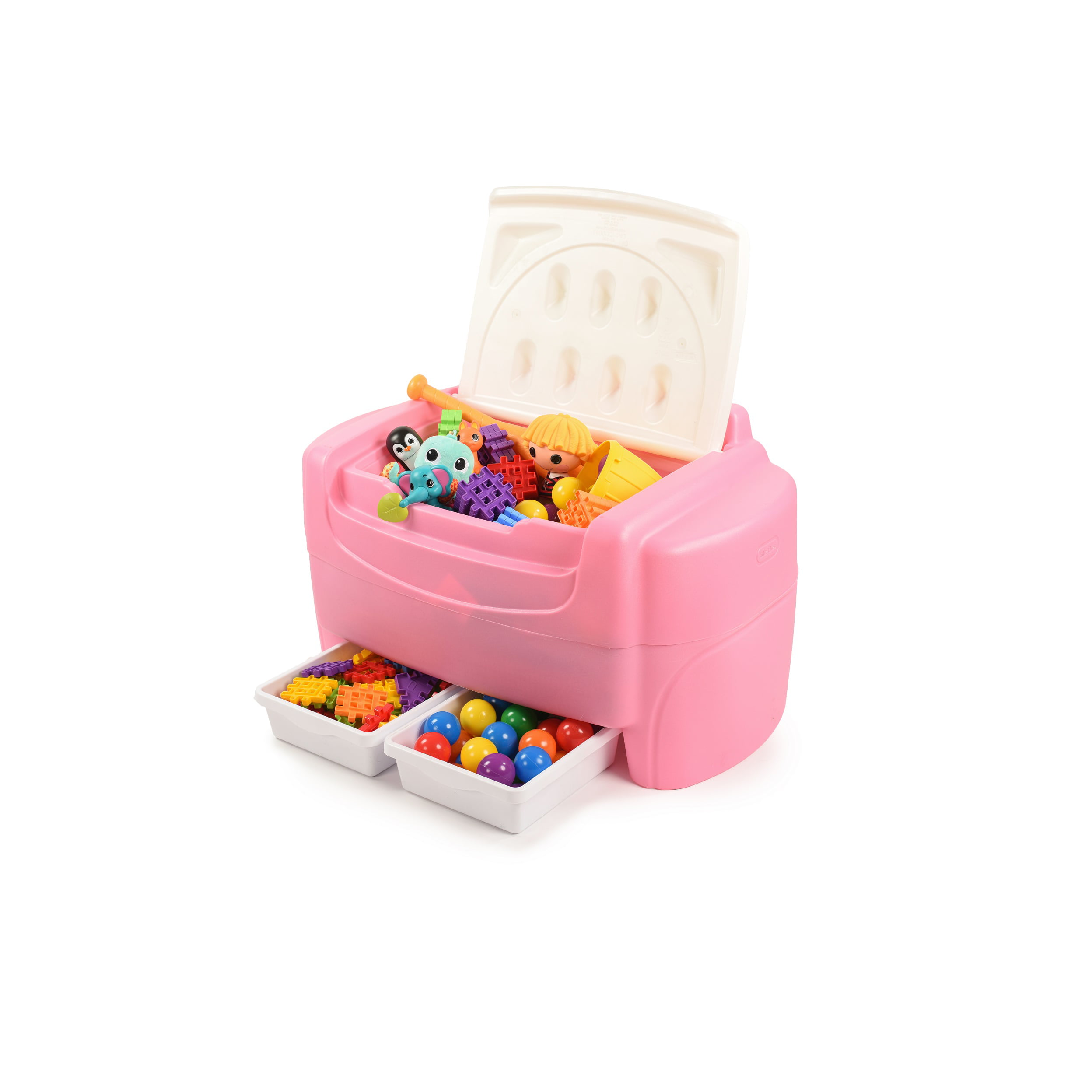 Little Tikes Sort N Store Toy Storage Chest Pink And White