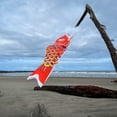 thumbnail image 2 of In the Breeze 4778 — Koi Fish Windsock, 24-Inch, Orange/Yellow — Colorful Koinobori Decoration, 2 of 3