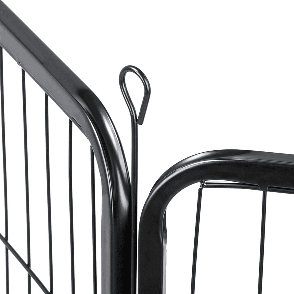 Renwick 12 Panels Heavy Duty Dog Playpen Pet Exercise Fence Black