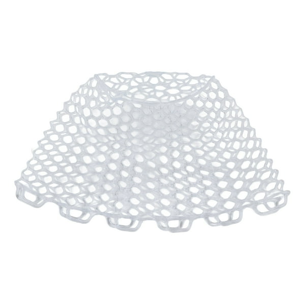 Falleo Clearance Fly Fishing Landing Net Collapsible Clear Rubber Replacement Bag for Angler White 21cm Depth