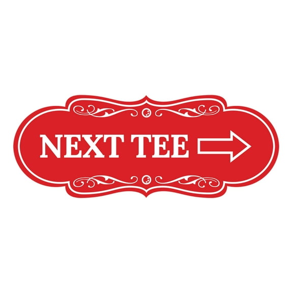 Signs ByLITA Designer Next Tee (Right Arrow) Sign (Red) - Large
