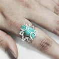 thumbnail image 3 of Natural Turquoise Ring, Rough Turquoise Ring, December Birthstone, Hippie Wire Ring, 925 Sterling Silver, Womens Ring, Christmas, Thanksgiving, Handmade, Statement Jewelry, Rough Gemstone Jewelry, 3 of 5