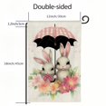 thumbnail image 3 of PHYHOO Happy Easter Bunny Garden Flag Rabbit Umbrella Garden Flag Double Sided Buffalo Plaid Farmhouse Yard Flag Spring Holiday Outdoor Decor White, 3 of 6