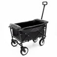 thumbnail image 6 of E-Western Minimeetall Multi Use Foldable Wagon Cart with 3 Pcs Plastic Liner Bag for Camping Garden Beach Heavy Duty Utility Cart Black, 6 of 9