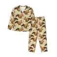 thumbnail image 1 of Fotbe Cute Squirrel with Green Leaves Conjunto de Pijama de Manga Larga para Mujer con Estampado, Ropa de Dormir de 2 Piezas, Conjunto de Casa Suave y Cómodo con Bolsillos-XX-Large, 1 of 7