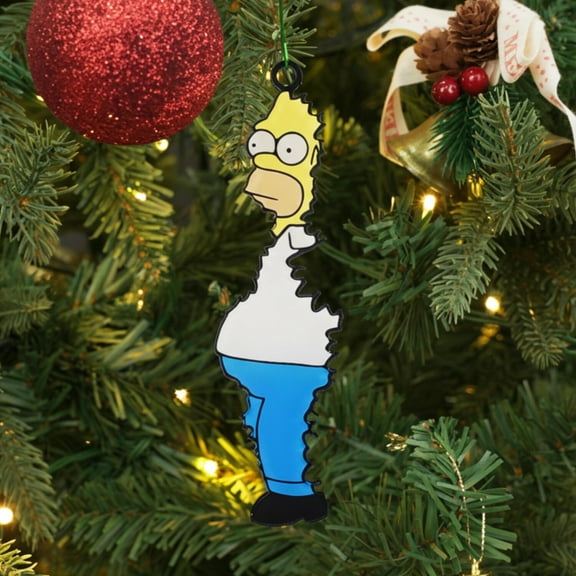 Homer Simpson Christmas Tree Ornament – Funny Bush Meme Bauble | Unique Holiday Decor for The Simpsons Fans | Hilarious Xmas Gift