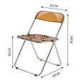 thumbnail image 5 of Silla De Comedor Plegable Silla De Comedor Plegable De Acrílico Tienda De Ropa Silla Plegable Silla De Comedor Plegable Para El Hogar Silla Plegable Portátil Silla Plegable De ANGGREK Marrón, 5 of 5