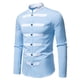 thumbnail image 2 of pstuiky Camisas casuales de manga larga para hombre, Camisa informal de negocios con cuello redondo y manga larga con bloques de color a la moda para hombre Tops casuales para hombres m, 2 of 9