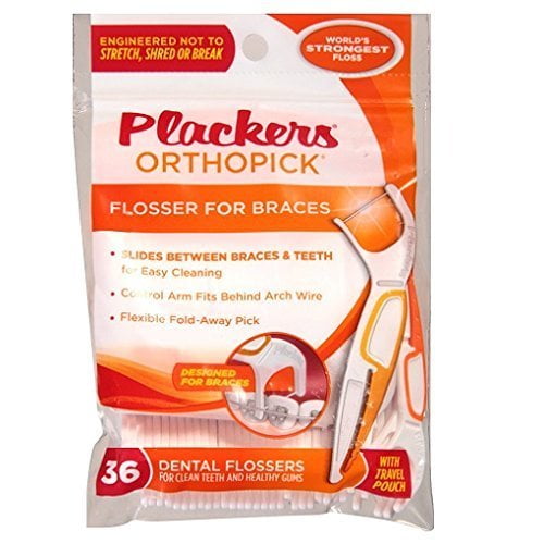 Plackers Orthopick Floser pour Accolades, Pack de 2 (36 Flosers Unité)