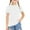 White, variant on Jalioing Summer Cute Shirt for Girls Ruffle Crew Neck Short Sleeve Loose Tunic Shirt Casual Fashion Blouses