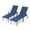 Navy Blue, variant on Crestlive Products Adjustable Steel Chaise Lounge Chair, 5‑Position Recliner with Rust-Resistant Frame (2PCS Light Gray)