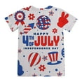 thumbnail image 5 of Hiijoy Big Boy's 4Th of July Outfits Short Sleeve T-Shirt and Shorts Set, Sizes 7-8Y, 5 of 6