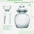 thumbnail image 5 of Glass Fermenting Jar, Large Capacity Sealed Pickle Tank, Traditional Chinese Fermentation Crock with Water Seal Airlock Lid for Pickling Kimchi Sauerkraut, 5 of 7