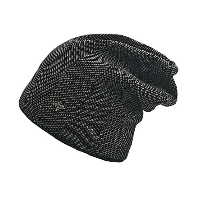 Men Hat Solid Color Double Layers Autumn Winter Ear Protection Knitting Hat for Outdoor