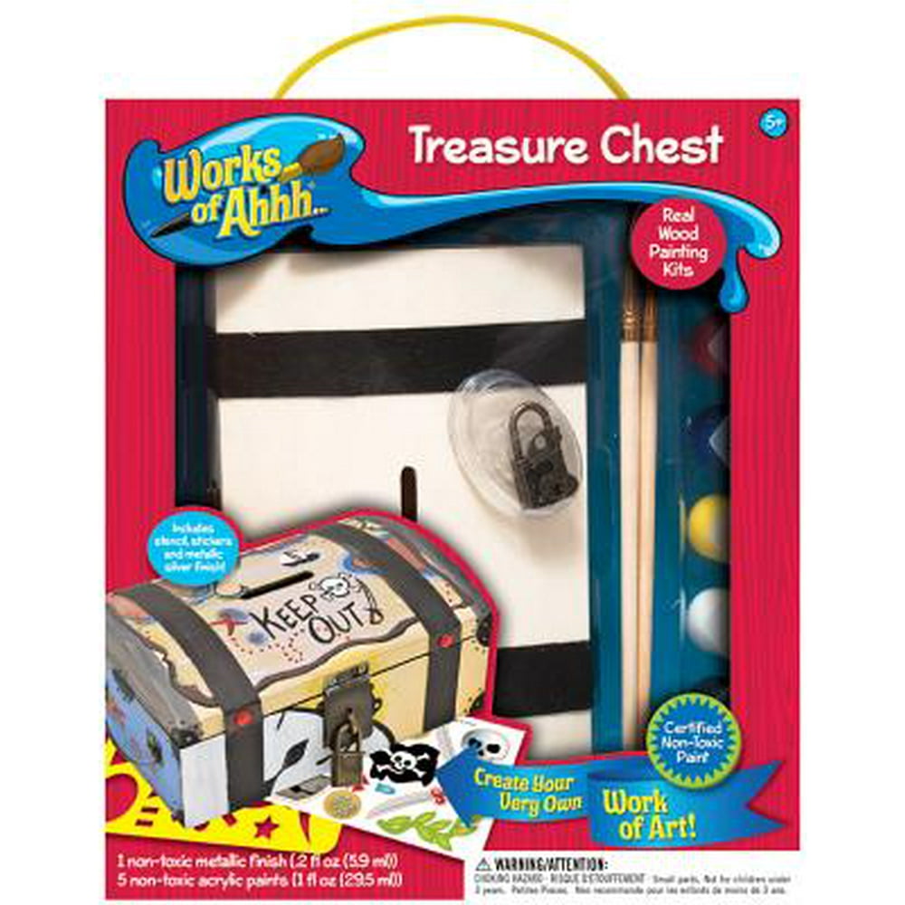 MasterPieces Works of Ahhh Wood Treasure Chest Bank Paint Kit, 1 Each