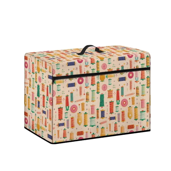 HELLHERO Sewing Tools Sewing Machine Cloth Cover with Tote Handle and Pocket 17.7x8.6x12.5 Inch Waterproof for Most Sewing Machine