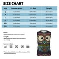 thumbnail image 6 of Balery Boho Owl Men's Sleeveless Muscle Shirts Workout Tank Top, Moisture Wicking, Odor Protection-Large, 6 of 8