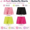 thumbnail image 7 of Btween Girls 4 Pack Mesh Athletic Butterfly Shorts – Lightweight Sports Shorts with Lining & Drawstring Waistband for Active Kids, 7 of 7