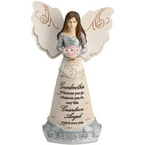 Pavilion Gift Company Elements - Grandmother Guardian Angel Figurine 6 Inch, Solid, Pink