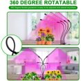 thumbnail image 4 of Lámpara para plantas, 4 cabezales, 40 W, 80 LED, regulable, 10 niveles, espectro completo, para invernadero de interior, 3 modos, temporizador automático (3 h, 6 h, 12 h), 4 of 5