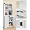 thumbnail image 3 of 71" Pantry Cabinet with Lights and Charging Station, Kitchen Pantry Cabinet,Farmhouse Storage Cabinet, 3 of 8