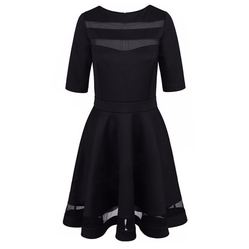 ladies black party dress