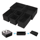 thumbnail image 1 of 6 Pcs Cajas De Almacenamiento Y Organizador De Ropa En Tela Xtellar negro, 1 of 3