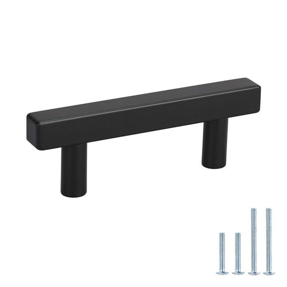 Peaha 2 1/2 inch Drawer Pulls Black Cabinet Hardware - PHJ22BK64 t Cabinet Pull Knobs Stainless Steel Cabinet Handles Desk Drawer Handles Pull Handles for Cabinets