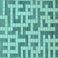 thumbnail image 1 of Ahgly Company Indoor Square Solid Light Blue Modern Area Rugs, 3' Square, 1 of 4